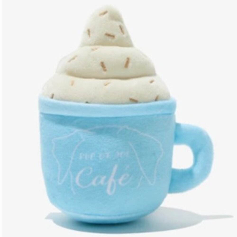 “Pup of Joe Café” Latte (5” x 3”) Small Plush Dog‎ Toy (BRAND-NEW & SUPER CUTE!)